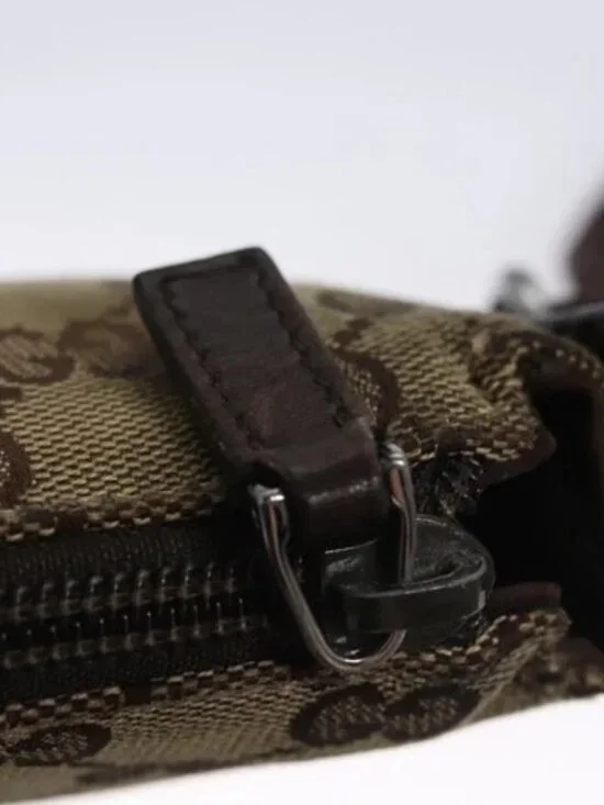 GUCCI GG Canvas Shoulder Bag Beige Brown gold - Picture 9 of 16